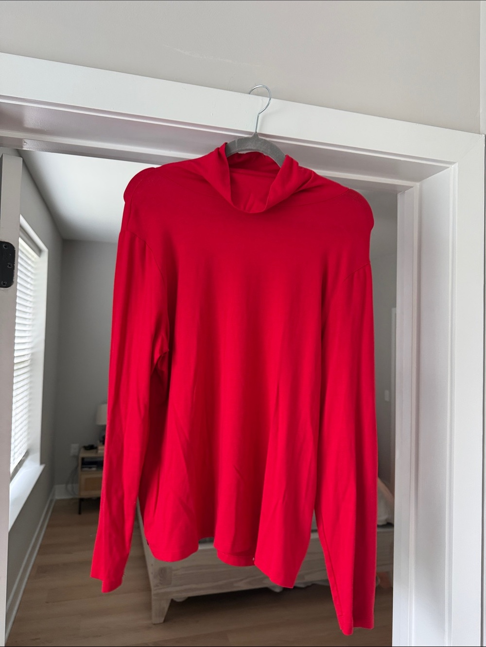 Time and Tru Red Long Sleeve Turtleneck Top